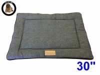Ellie-Bo Medium Duo Reversible Tweed and Black Faux Fur Cage Mat to fit Ellie-Bo 30 inch Dog Cage